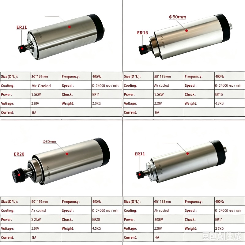 Zestaw silnika wrzecionowego C – Er20 Collet Chuck Spindle Motor 220V recenzja i cena